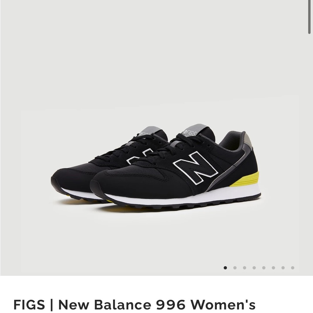 Figs New Balance 996 Black/Yellow Shoes